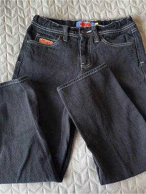 Empyre Black Kids Straight-Leg Jeans with Contrast Stitching